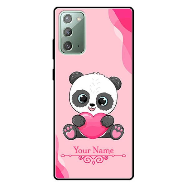 Galaxy Note 20 Custom Glass Mobile Case - Cute Panda Design