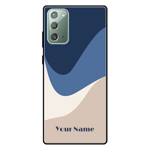 Galaxy Note 20 Custom Glass Phone Case - Abstract Drip Art Design Galaxy Note 20 Custom Glass Phone Case - Abstract Drip Art Design