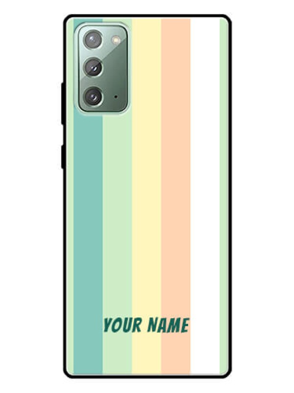 Custom Galaxy Note 20 Photo Printing on Glass Case - Multi-colour Stripes Design