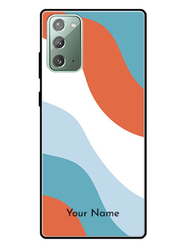 Custom Galaxy Note 20 Custom Glass Mobile Case - coloured Waves Design