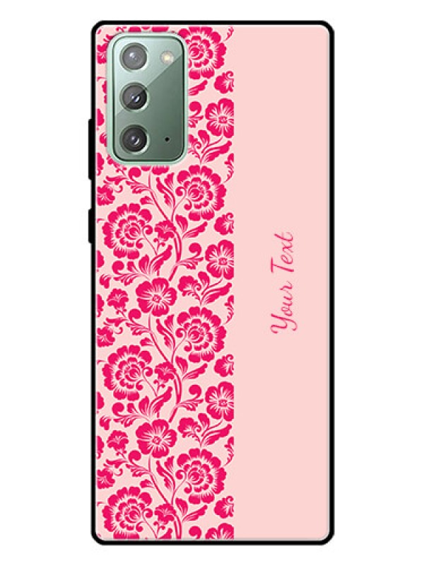 Custom Galaxy Note 20 Custom Glass Phone Case - Attractive Floral Pattern Design