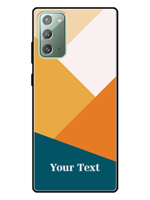 Custom Galaxy Note 20 Personalized Glass Phone Case - Stacked Multi-colour Design