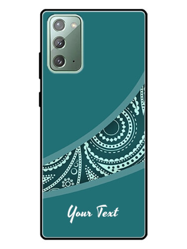 Custom Galaxy Note 20 Photo Printing on Glass Case - semi visible floral Design