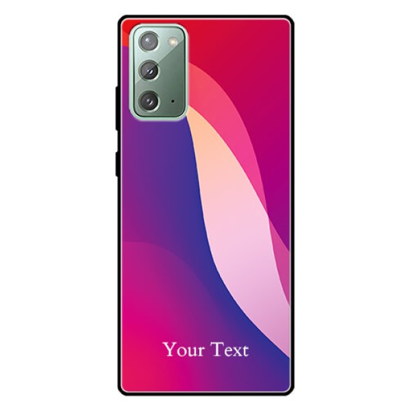 Galaxy Note 20 Personalized Glass Phone Case - Digital abstract Overlap Design Galaxy Note 20 Personalized Glass Phone Case - Digital abstract Overlap Design