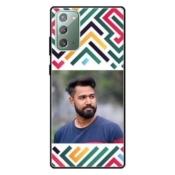 Galaxy Note 20 Personalized Glass Phone Case - Colorful Maze Pattern Design Galaxy Note 20 Personalized Glass Phone Case - Colorful Maze Pattern Design
