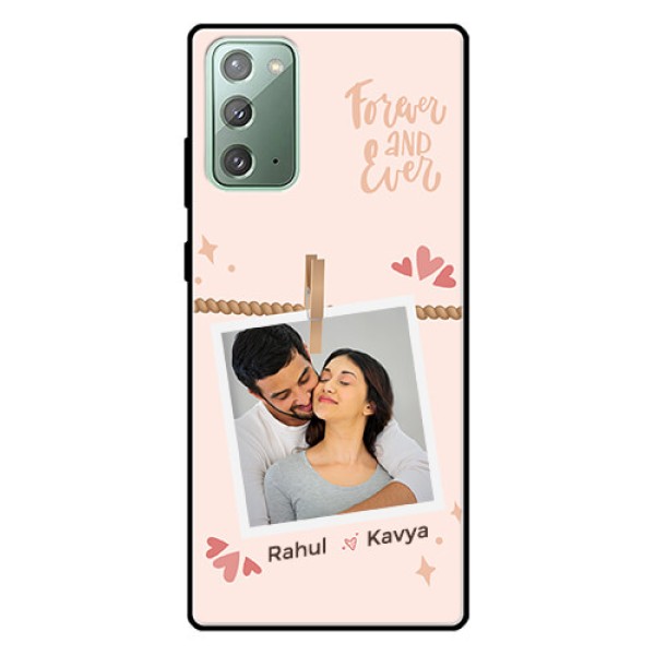 Galaxy Note 20 Custom Glass Phone Case - Forever and ever love Design