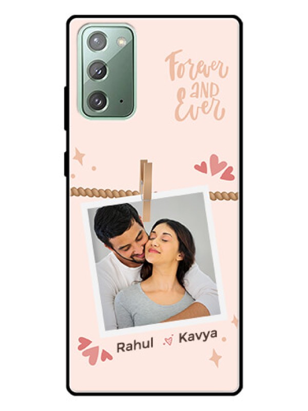 Custom Galaxy Note 20 Custom Glass Phone Case - Forever and ever love Design