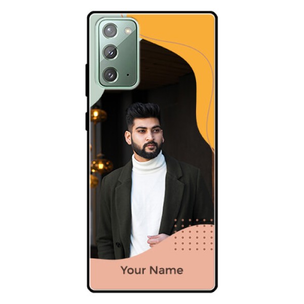 Galaxy Note 20 Personalized Glass Phone Case - Tri-coloured overlay design Galaxy Note 20 Personalized Glass Phone Case - Tri-coloured overlay design