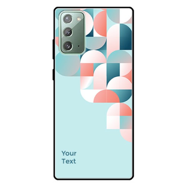 Galaxy Note 20 Custom Glass Phone Case - Stylish Semi-circle Pattern Design Galaxy Note 20 Custom Glass Phone Case - Stylish Semi-circle Pattern Design