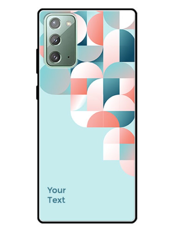 Custom Galaxy Note 20 Custom Glass Phone Case - Stylish Semi-circle Pattern Design