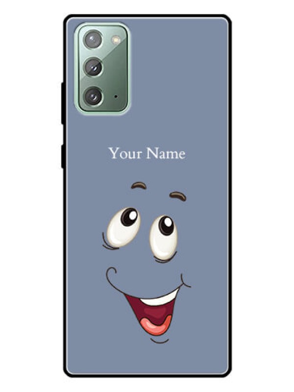 Custom Galaxy Note 20 Photo Printing on Glass Case - Laughing Cartoon Face Design