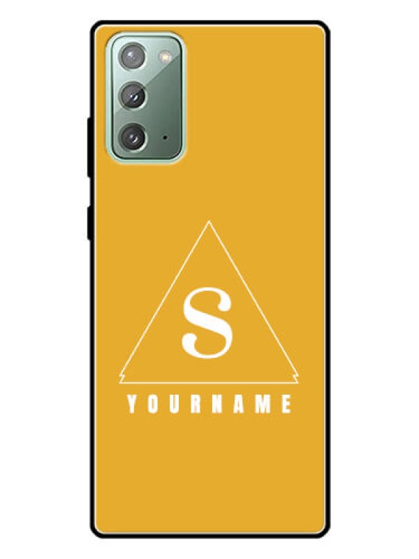 Custom Galaxy Note 20 Personalized Glass Phone Case - simple triangle Design