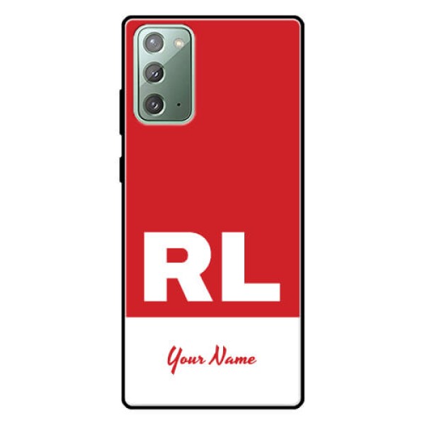 Galaxy Note 20 Personalized Glass Phone Case - dual tone custom text Design Galaxy Note 20 Personalized Glass Phone Case - dual tone custom text Design
