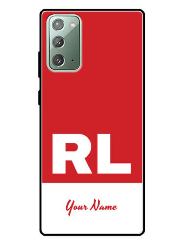 Custom Galaxy Note 20 Personalized Glass Phone Case - dual tone custom text Design