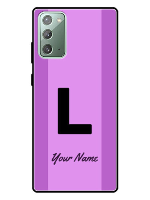 Custom Galaxy Note 20 Custom Glass Phone Case - Tricolor custom text Design