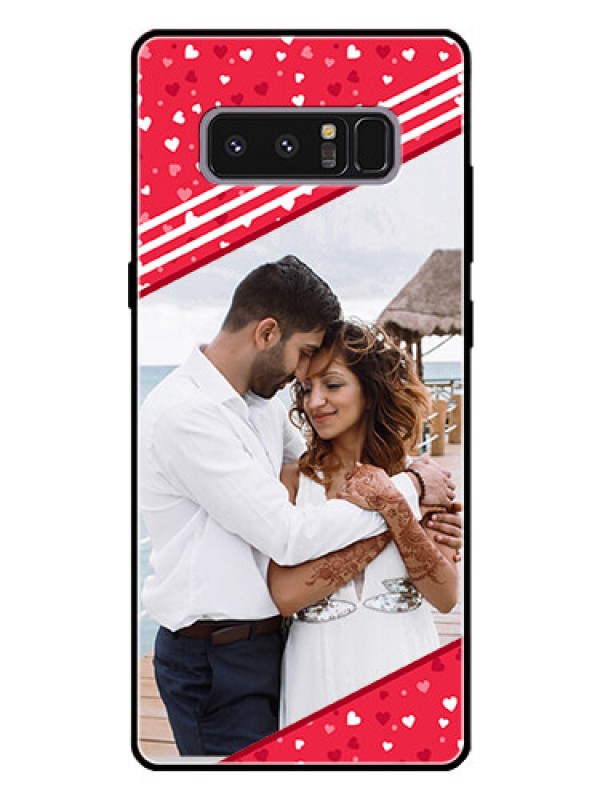 Custom Galaxy Note 8 Custom Glass Mobile Case  - Valentines Gift Design