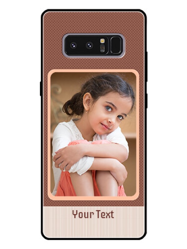 Custom Galaxy Note 8 Custom Glass Phone Case  - Simple Pic Upload Design