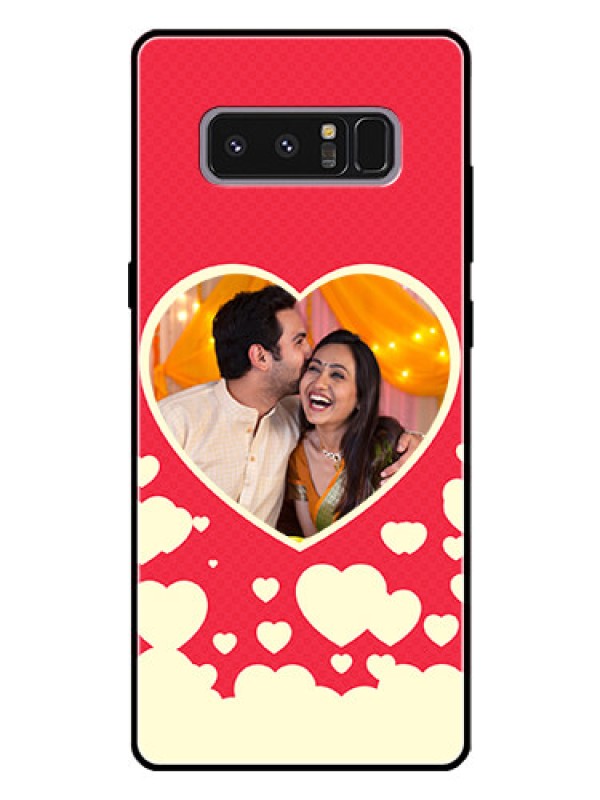 Custom Galaxy Note 8 Custom Glass Mobile Case  - Love Symbols Phone Cover Design