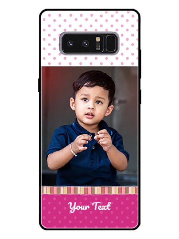 Custom Galaxy Note 8 Photo Printing on Glass Case  - Cute Girls Cover Design