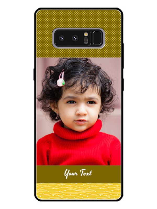 Custom Galaxy Note 8 Custom Glass Phone Case  - Simple Green Color Design