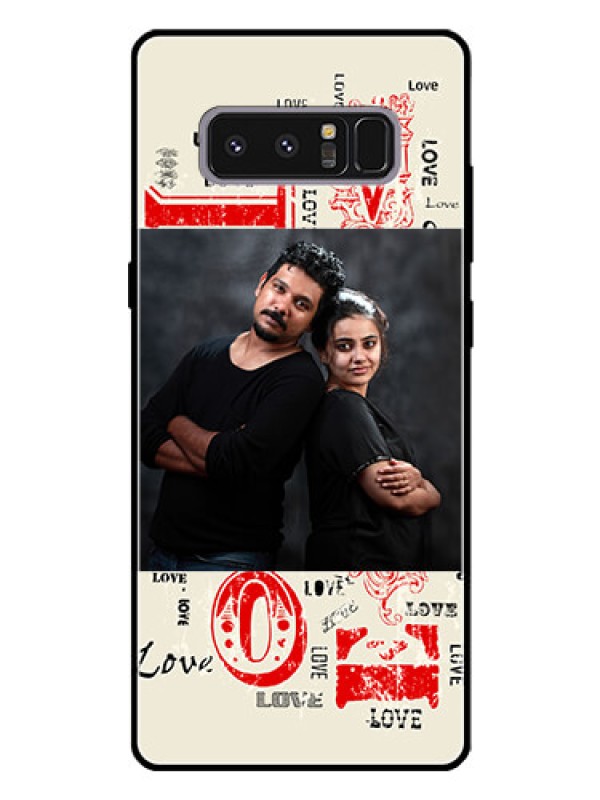 Custom Galaxy Note 8 Photo Printing on Glass Case  - Trendy Love Design Case