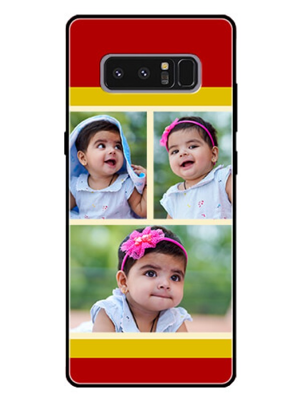 Custom Galaxy Note 8 Custom Glass Mobile Case  - Multiple Pic Upload Design