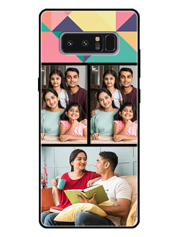 Custom Galaxy Note 8 Custom Glass Phone Case  - Bulk Pic Upload Design