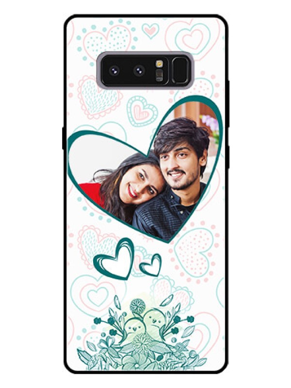 Custom Galaxy Note 8 Photo Printing on Glass Case  - Premium Couple Design