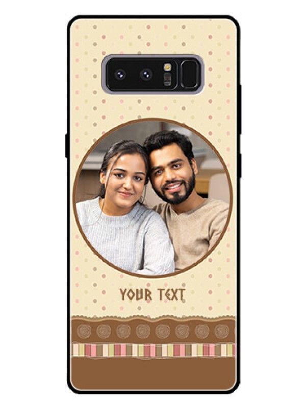 Custom Galaxy Note 8 Custom Glass Mobile Case  - Brown Dotted Mobile Case Design