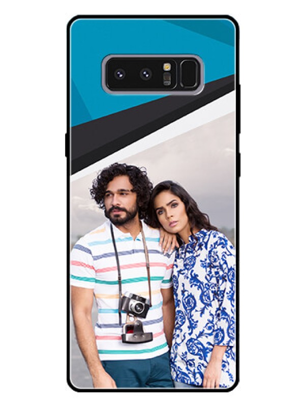 Custom Galaxy Note 8 Photo Printing on Glass Case  - Simple Pattern Photo Upload Design