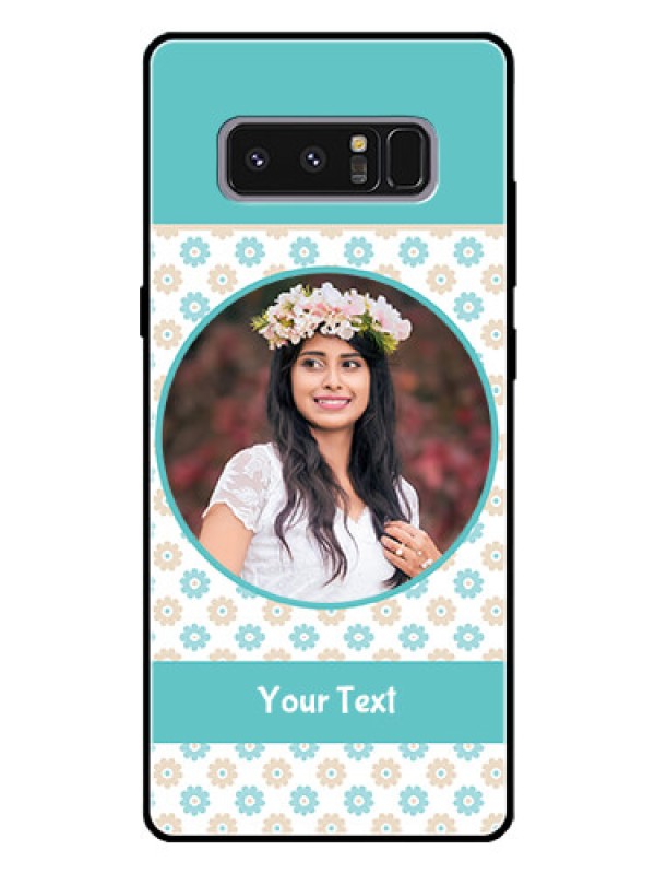 Custom Galaxy Note 8 Custom Glass Mobile Case  - Beautiful Flowers Design