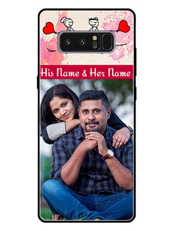 Custom Galaxy Note 8 Photo Printing on Glass Case  - You and Me Case Design