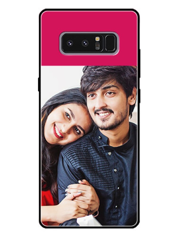 Custom Galaxy Note 8 Custom Glass Mobile Case  - Anniversary Cover Design