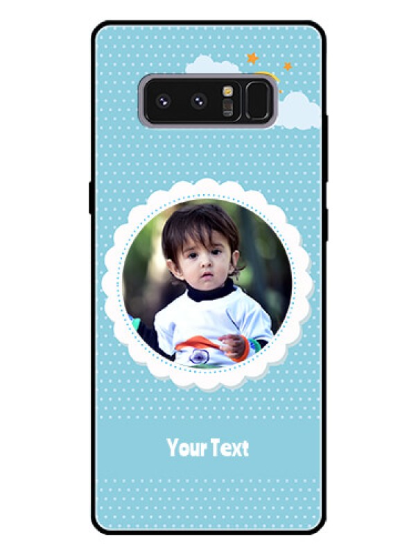 Custom Galaxy Note 8 Personalised Glass Phone Case  - Violet Pattern Design