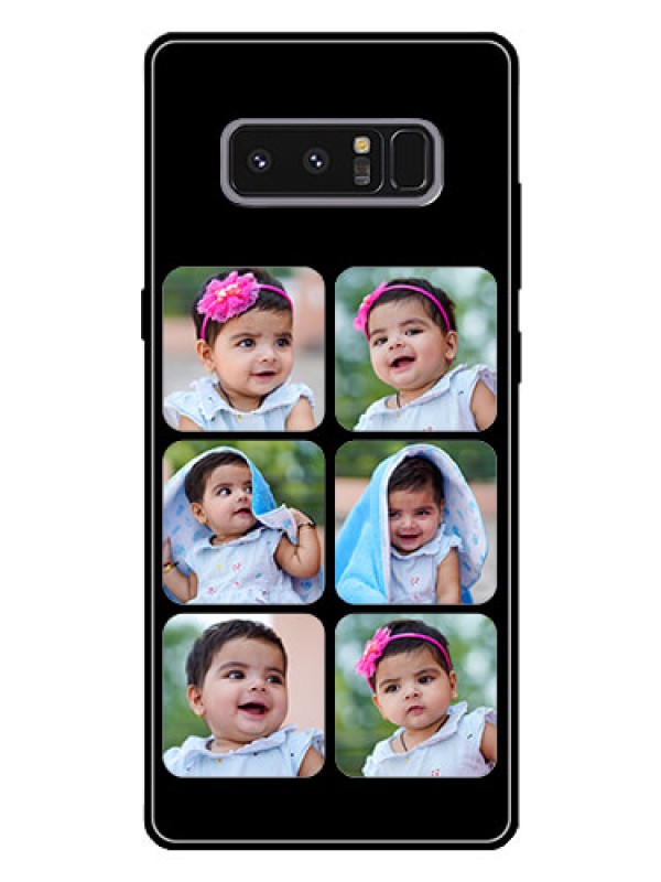Custom Galaxy Note 8 Photo Printing on Glass Case  - Multiple Pictures Design