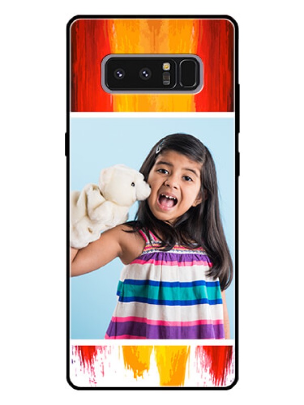 Custom Galaxy Note 8 Personalized Glass Phone Case  - Multi Color Design