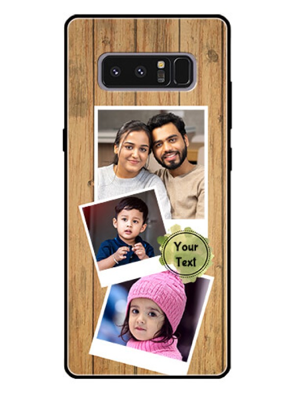 Custom Galaxy Note 8 Custom Glass Phone Case  - Wooden Texture Design