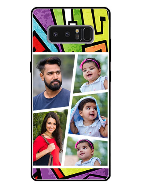 Custom Galaxy Note 8 Custom Glass Phone Case  - Graffiti pattern Design