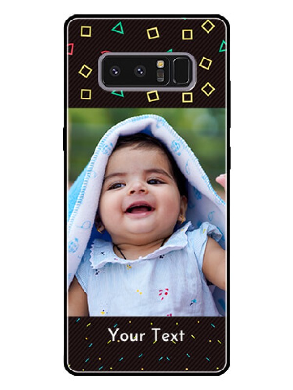 Custom Galaxy Note 8 Custom Glass Phone Case  - with confetti birthday design