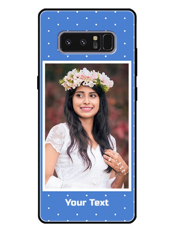 Custom Galaxy Note 8 Photo Printing on Glass Case  - Polka dots design