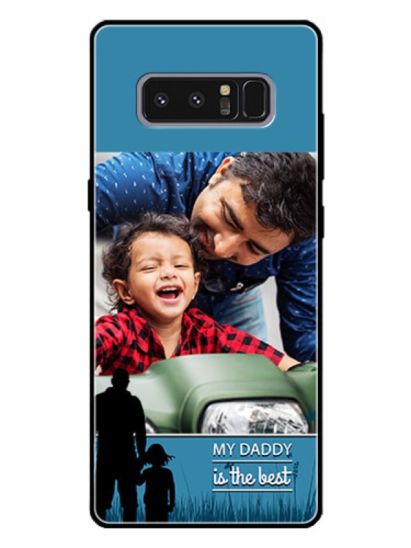 Custom Galaxy Note 8 Custom Glass Mobile Case  - Best dad design 