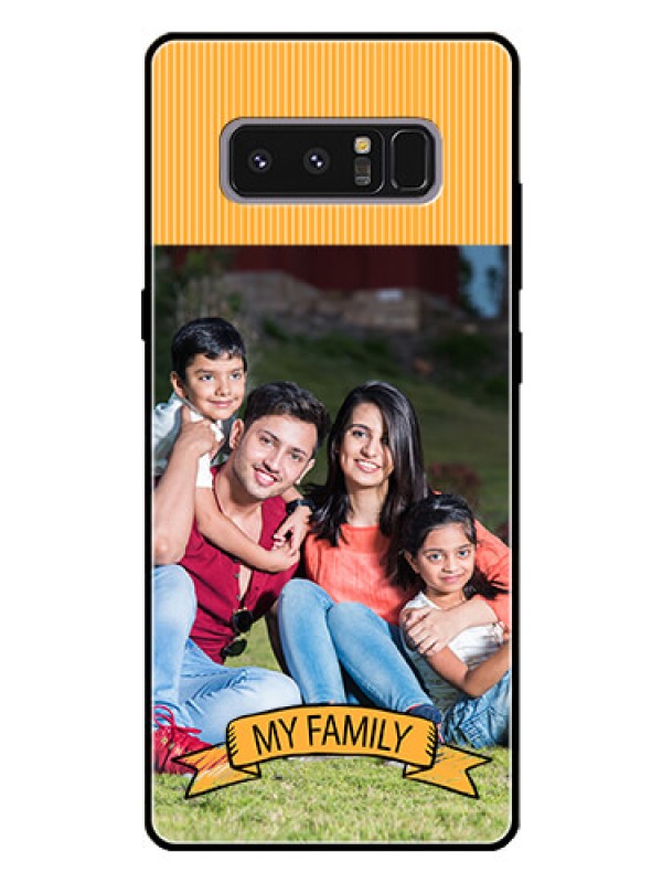 Custom Galaxy Note 8 Custom Glass Phone Case  - My Family Design