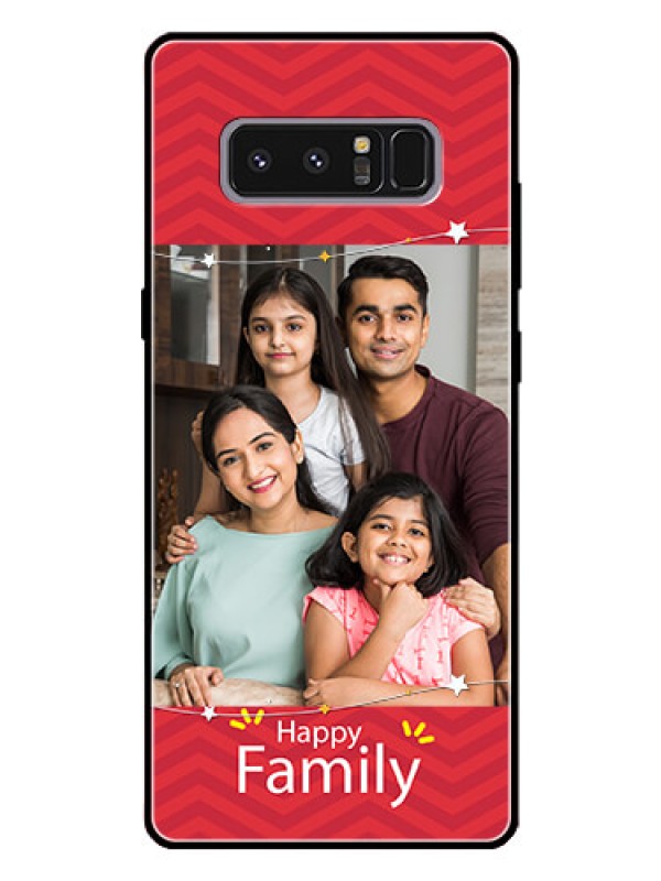 Custom Galaxy Note 8 Personalized Glass Phone Case  - Happy Family Design