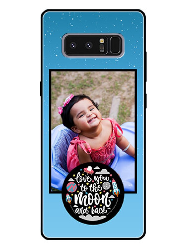 Custom Galaxy Note 8 Custom Glass Mobile Case  - Wave Pattern Colorful Design