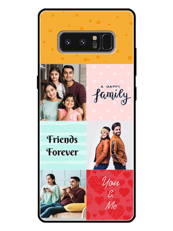 Custom Galaxy Note 8 Personalized Glass Phone Case  - Images with Quotes Design