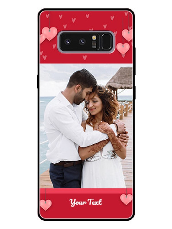 Custom Galaxy Note 8 Custom Glass Phone Case  - Valentines Day Design