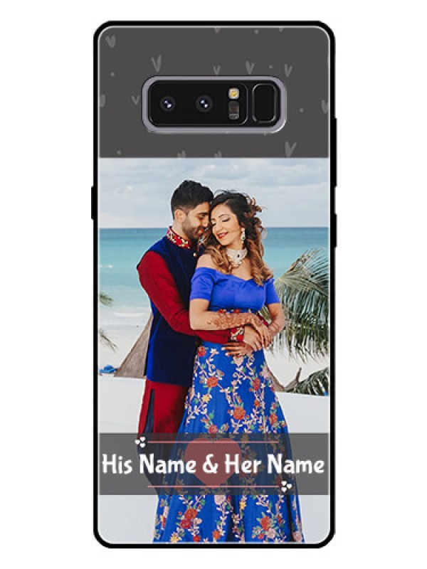 Custom Galaxy Note 8 Custom Glass Mobile Case  - Buy Love Design with Photo Online