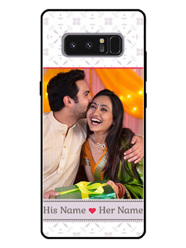 Custom Galaxy Note 8 Custom Glass Mobile Case  - with Photo and Ethnic Design