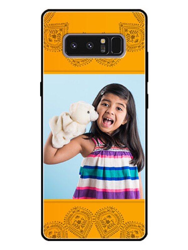 Custom Galaxy Note 8 Personalized Glass Phone Case  - Photo Wedding Design 