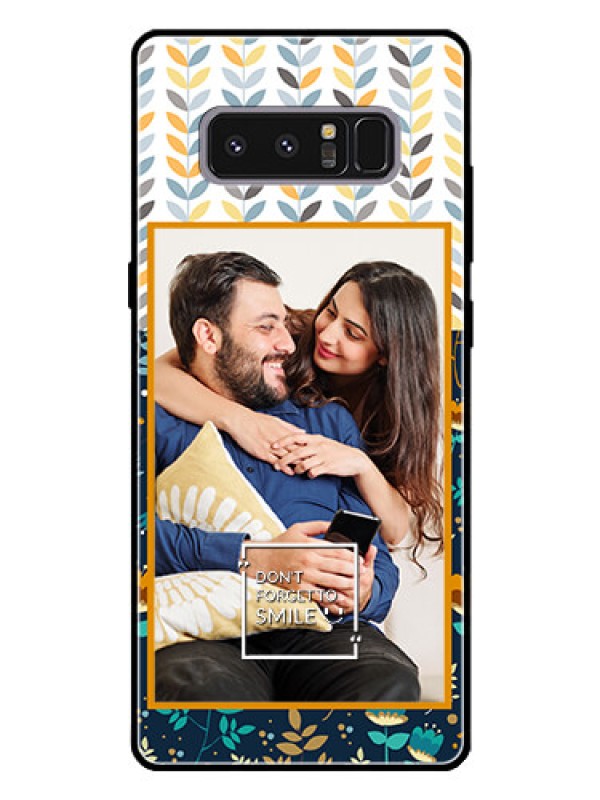 Custom Galaxy Note 8 Custom Glass Mobile Case  - Pattern Design